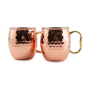 20 Oz Hammered Copper Moscow Mule Mugs, Set of 2