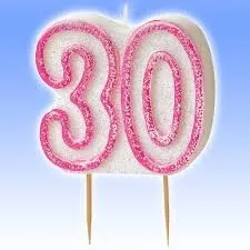 30th Birthday Cake Candle