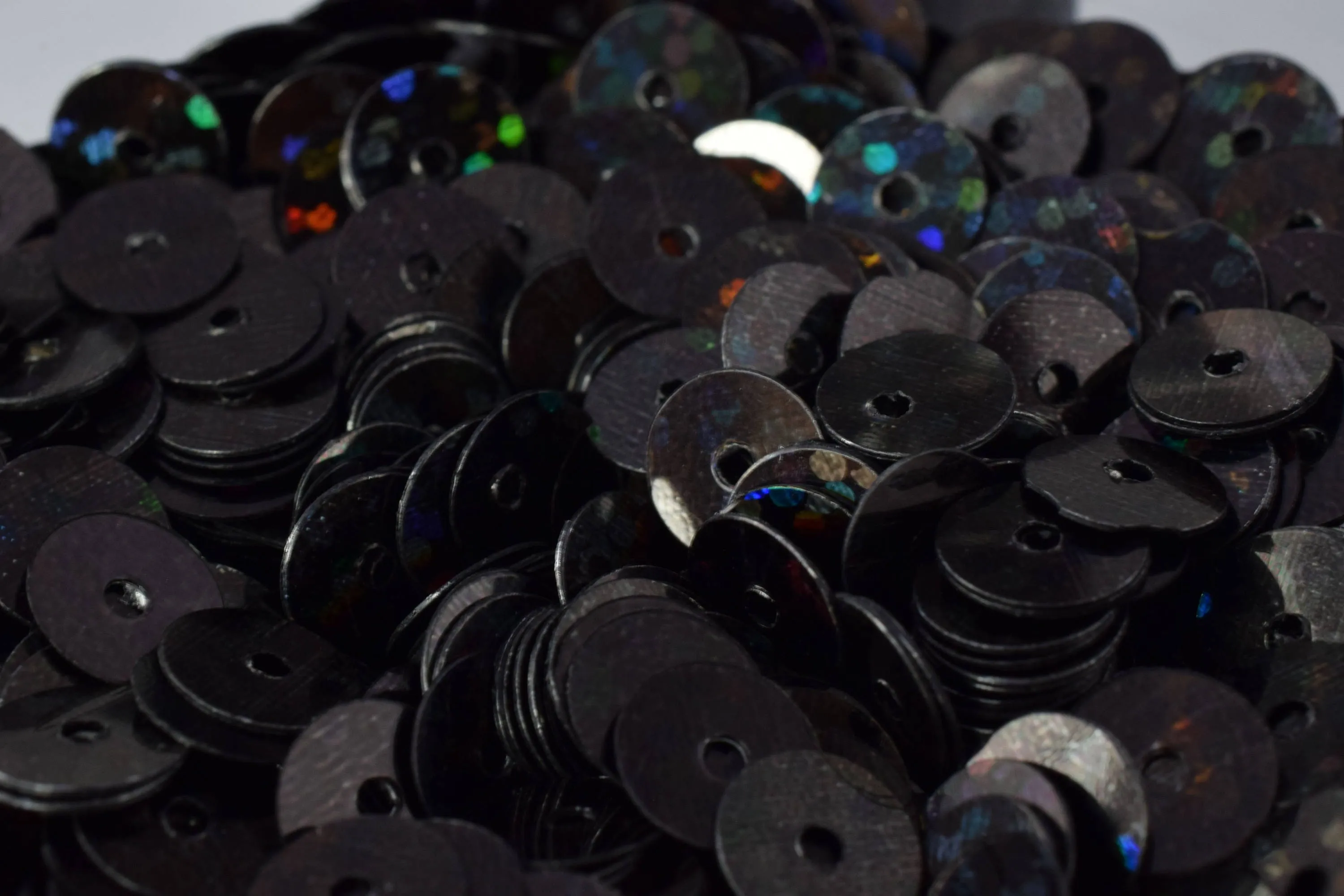 3/4/6mm Black Iridescent Sequins Sheen Round Sequins/Loose Paillettes,Wholesale Sequins,Shimmering Sequin Apparel,Shoe Decor