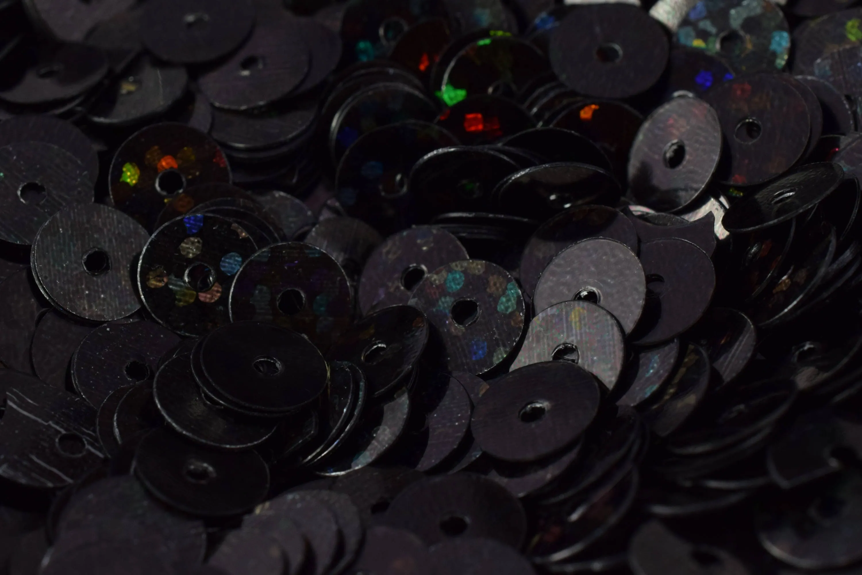 3/4/6mm Black Iridescent Sequins Sheen Round Sequins/Loose Paillettes,Wholesale Sequins,Shimmering Sequin Apparel,Shoe Decor