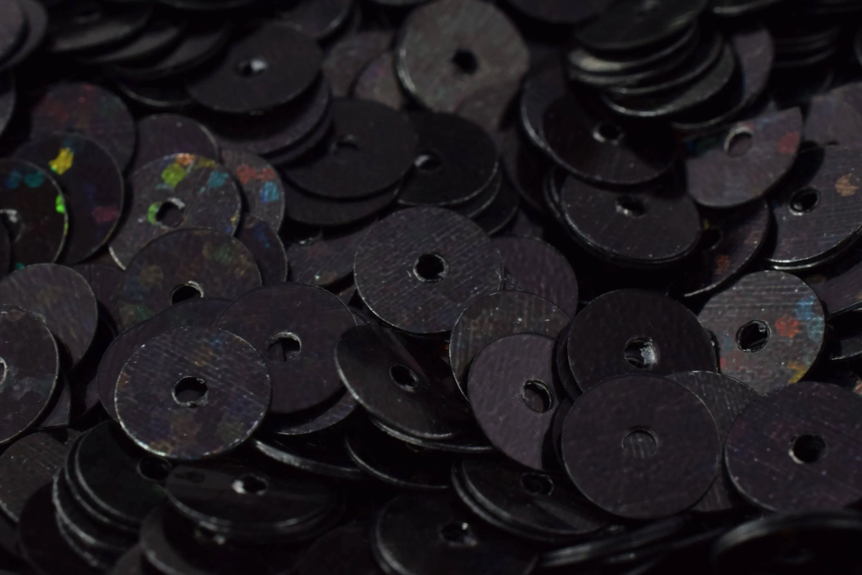 3/4/6mm Black Iridescent Sequins Sheen Round Sequins/Loose Paillettes,Wholesale Sequins,Shimmering Sequin Apparel,Shoe Decor