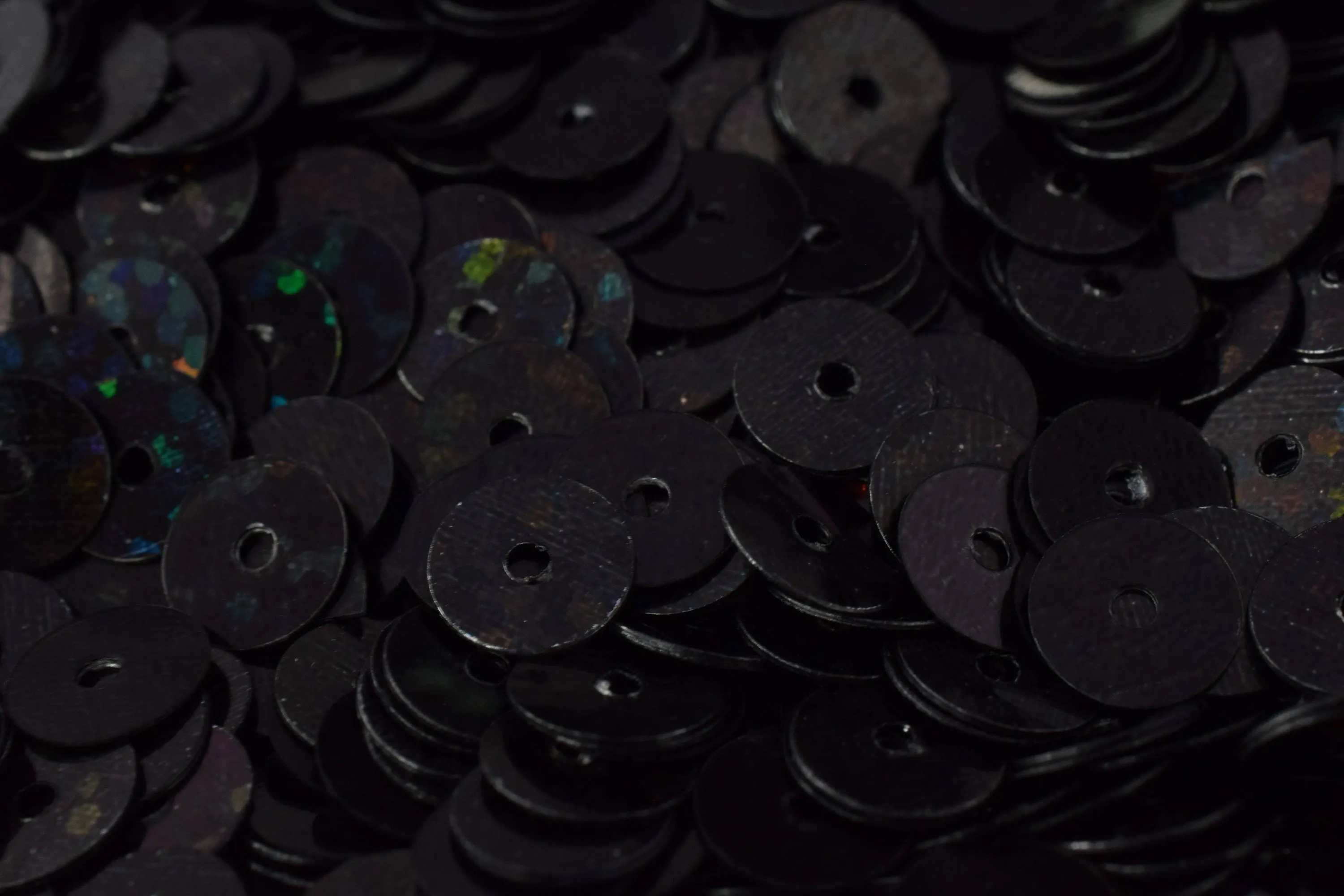 3/4/6mm Black Iridescent Sequins Sheen Round Sequins/Loose Paillettes,Wholesale Sequins,Shimmering Sequin Apparel,Shoe Decor