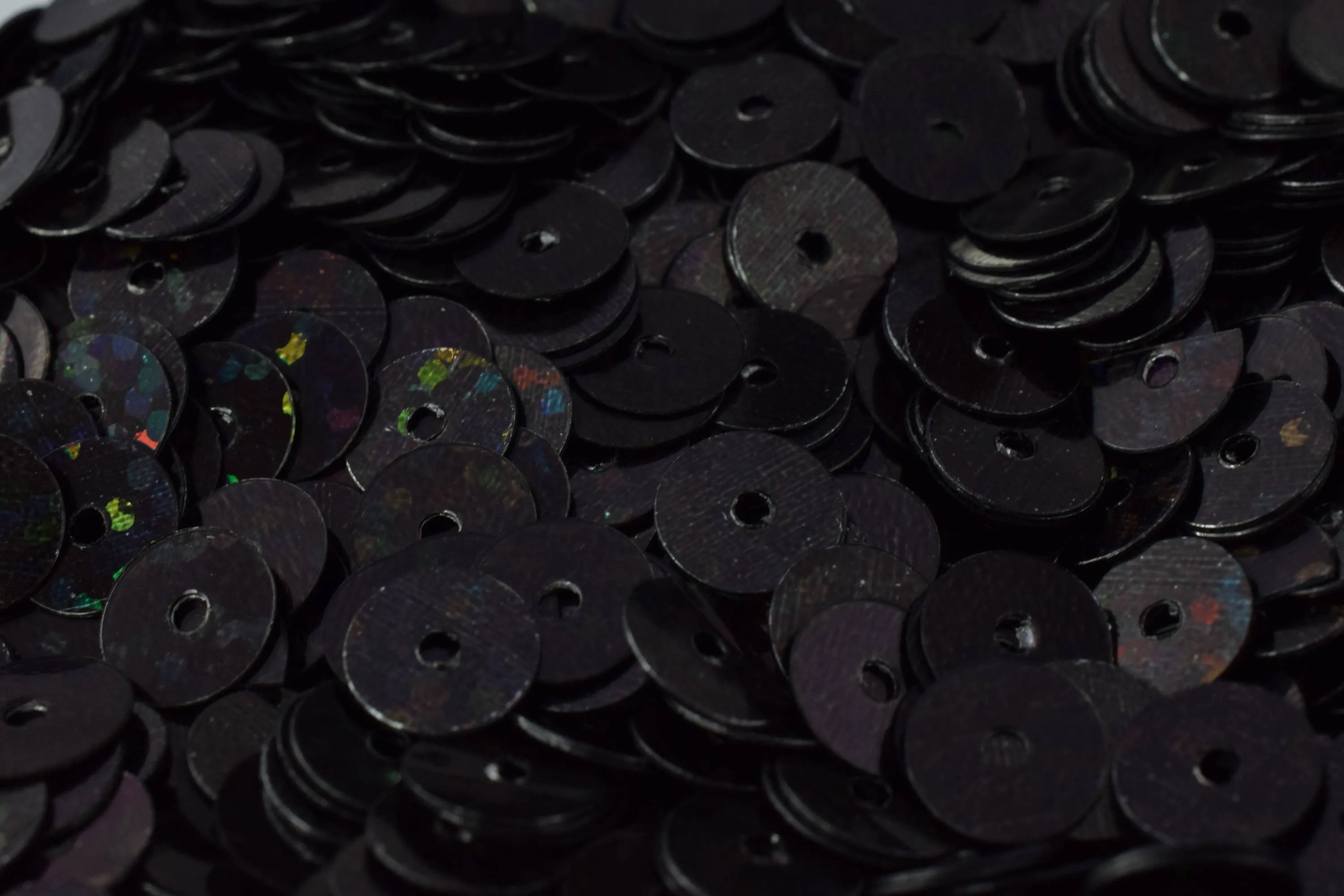 3/4/6mm Black Iridescent Sequins Sheen Round Sequins/Loose Paillettes,Wholesale Sequins,Shimmering Sequin Apparel,Shoe Decor