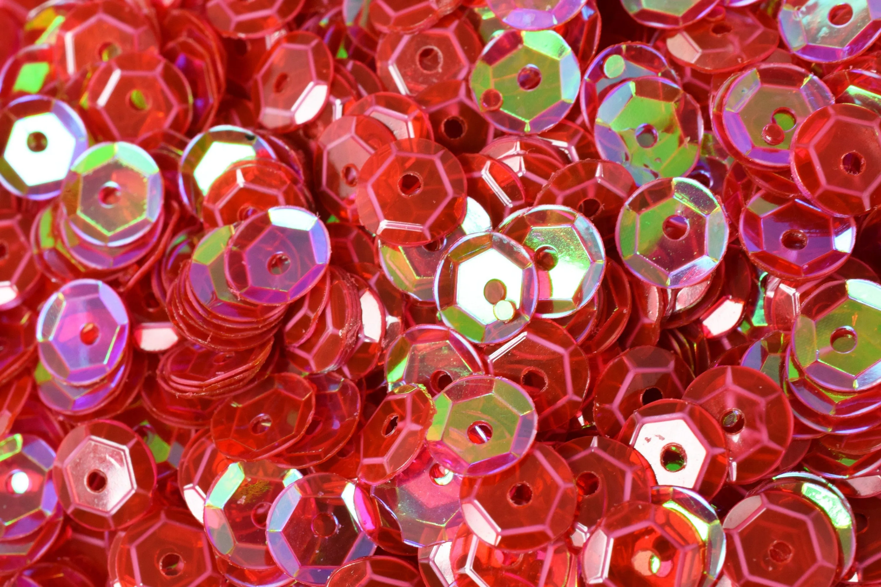 3/4/6mm Translucent Red Cup Iridescent Sheen Round Sequins/Loose Paillettes,Wholesale Sequins,Shimmering Sequin Apparel