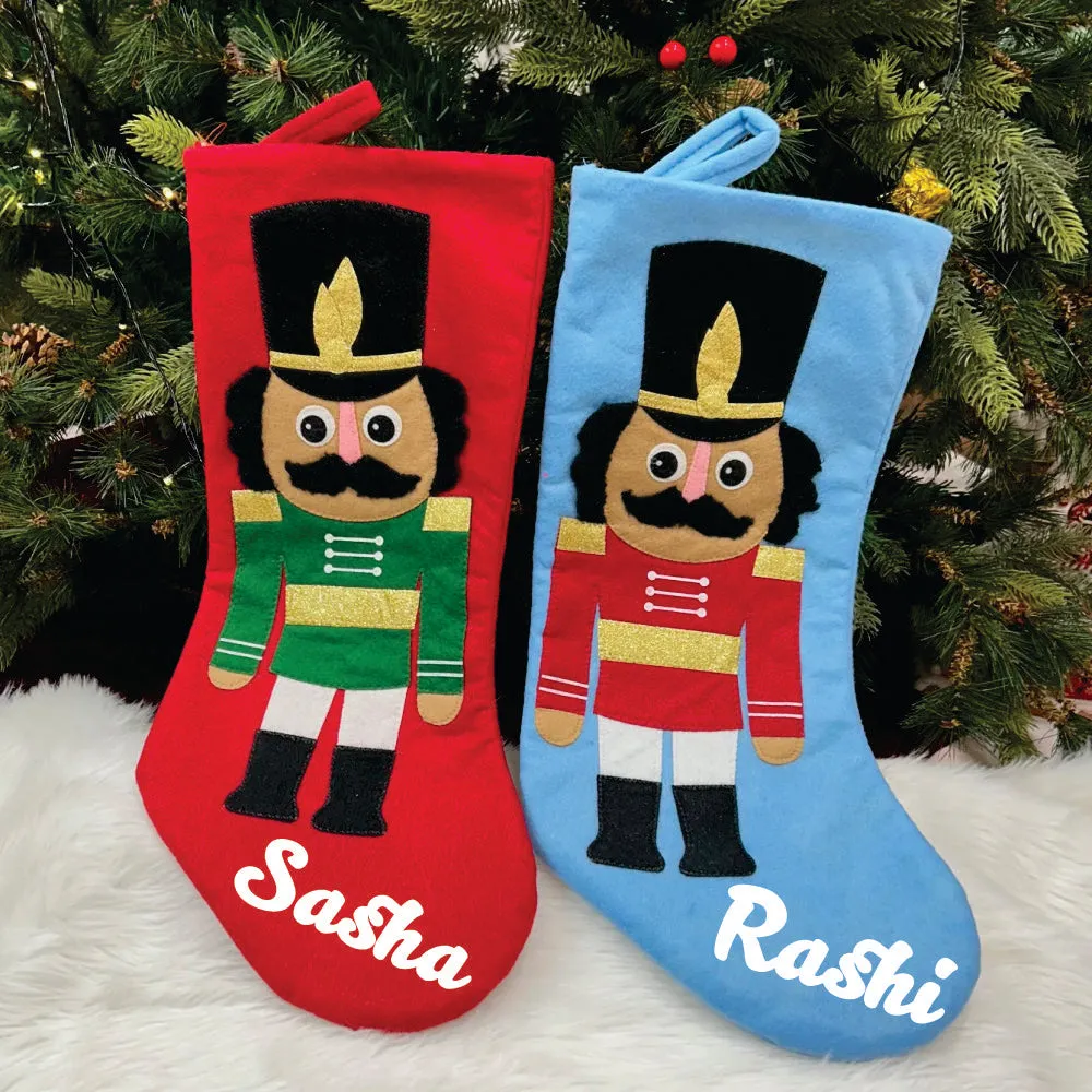 8" Nutcracker Mini Stocking - Set of 2