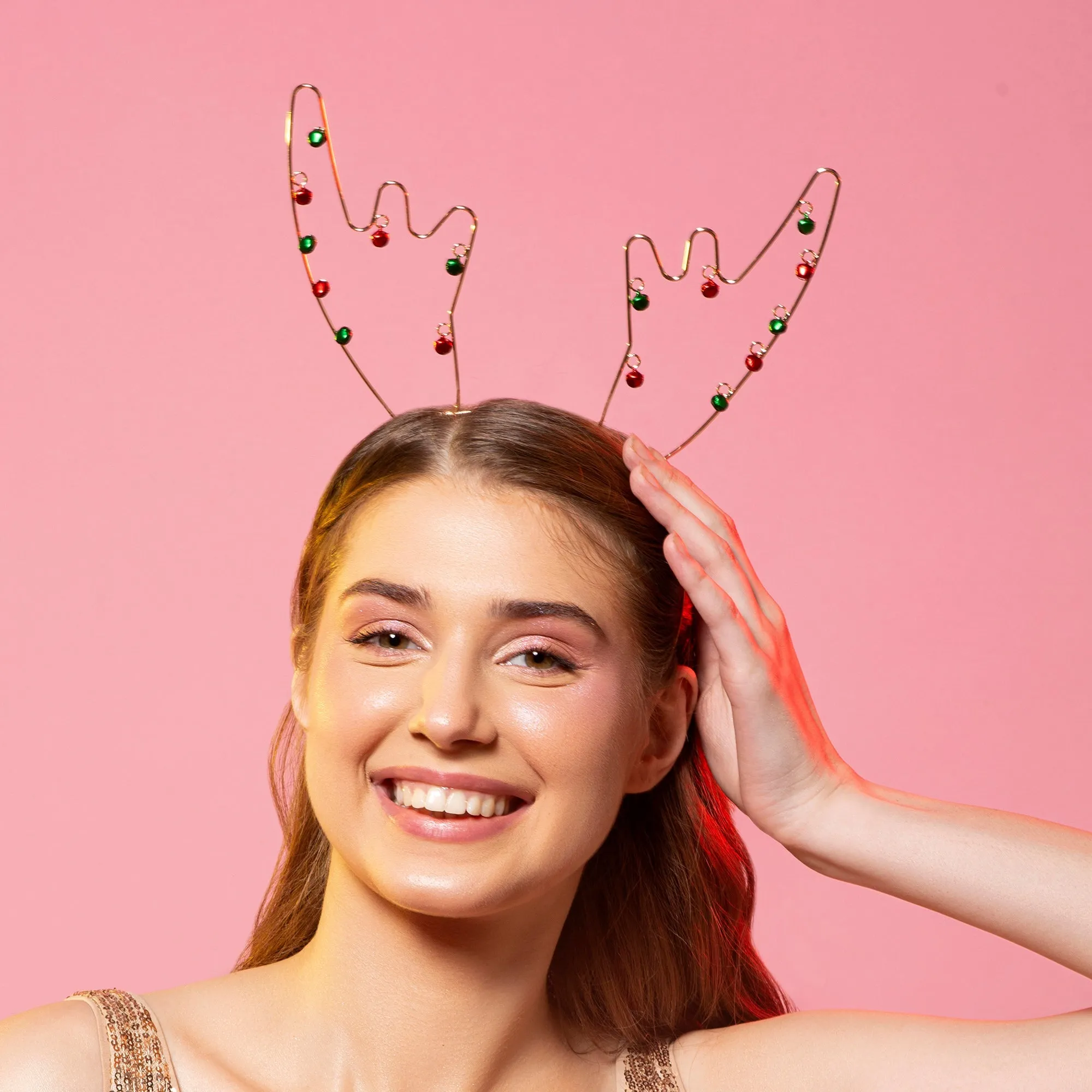 Accessorize London Metal Jingle Bell Antlers