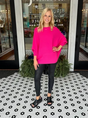 Alicia Dolman Top - Hot Pink