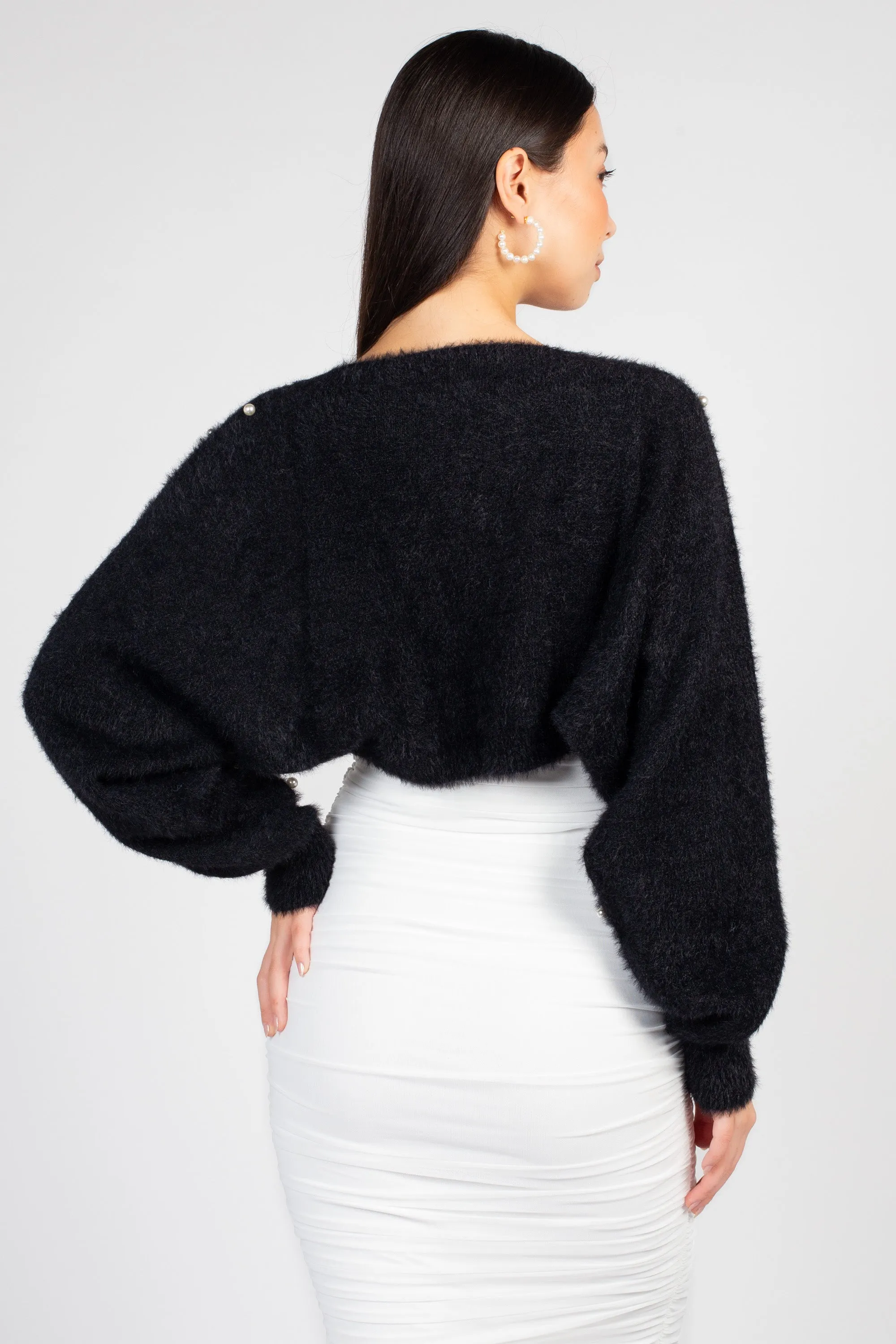 Antonia Fuzzy Pearl Shrug