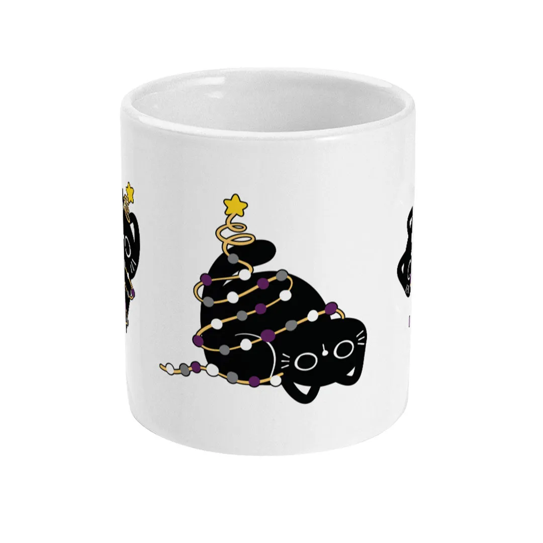 Asexual Cat Christmas Coffee Mug