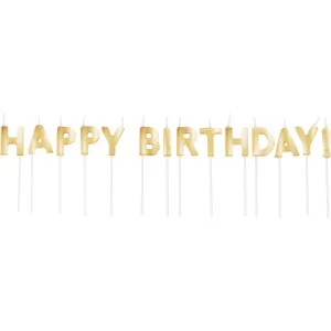 Bulk Gold Happy Birthday Candles (168 per Case)