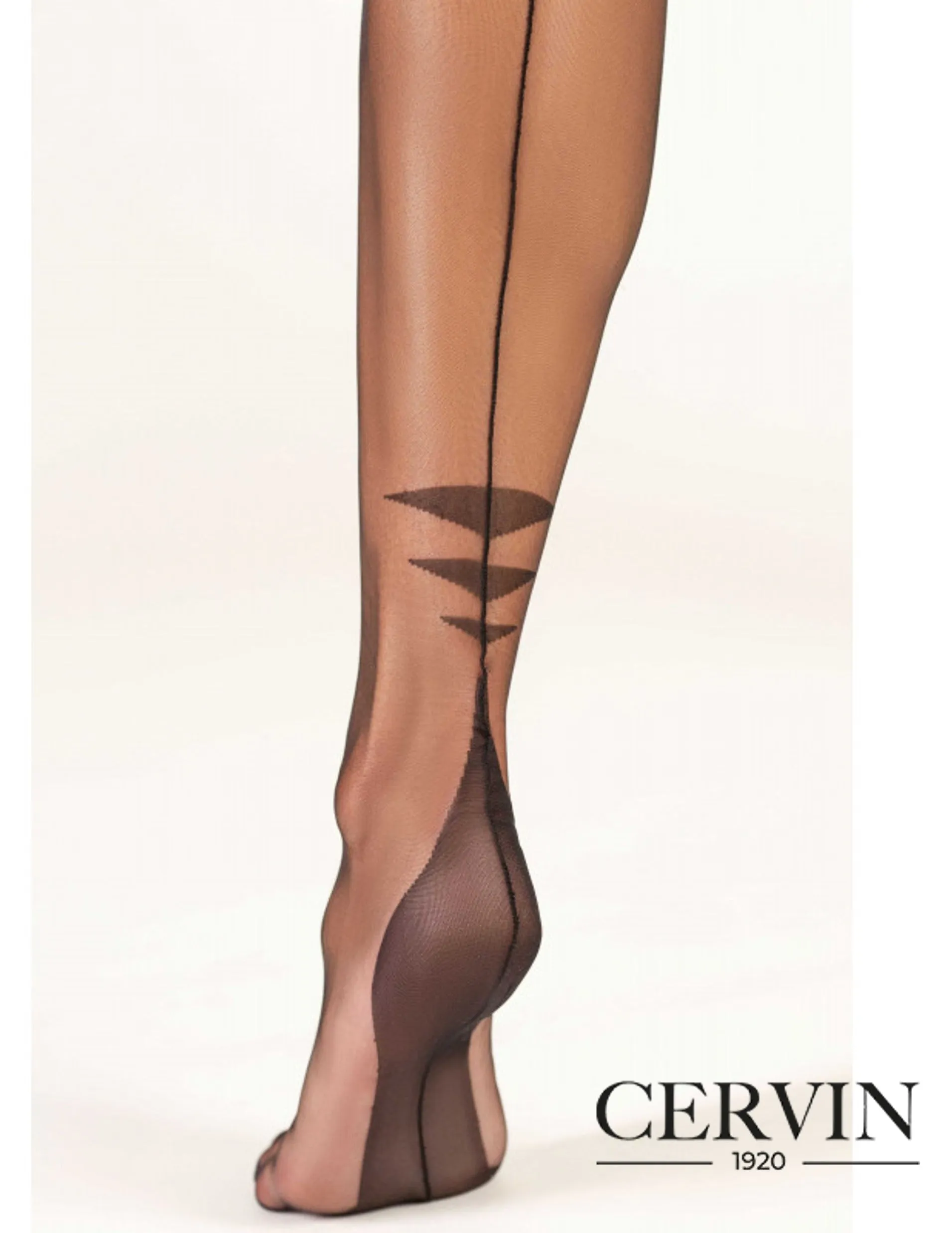 Cervin Swing Time Fully Fashioned Stocking Black