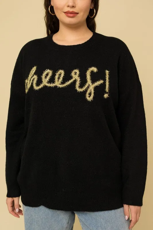 Cheers Plus Size Pullover Sweater