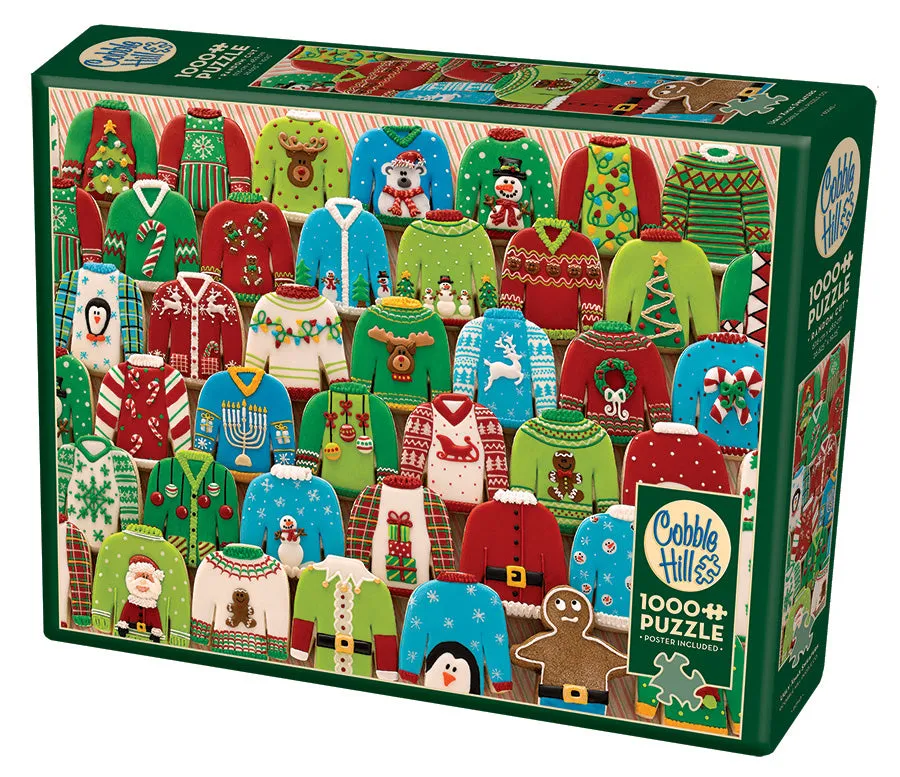 Cobble Hill 1000 Piece Puzzle - Ugly Xmas Sweaters