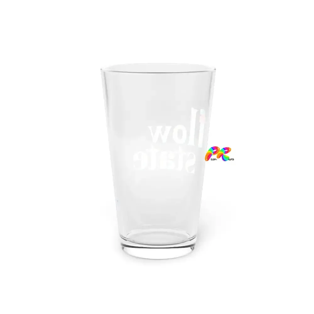 Colorful Flow State Drink Pint Glass, 16floz