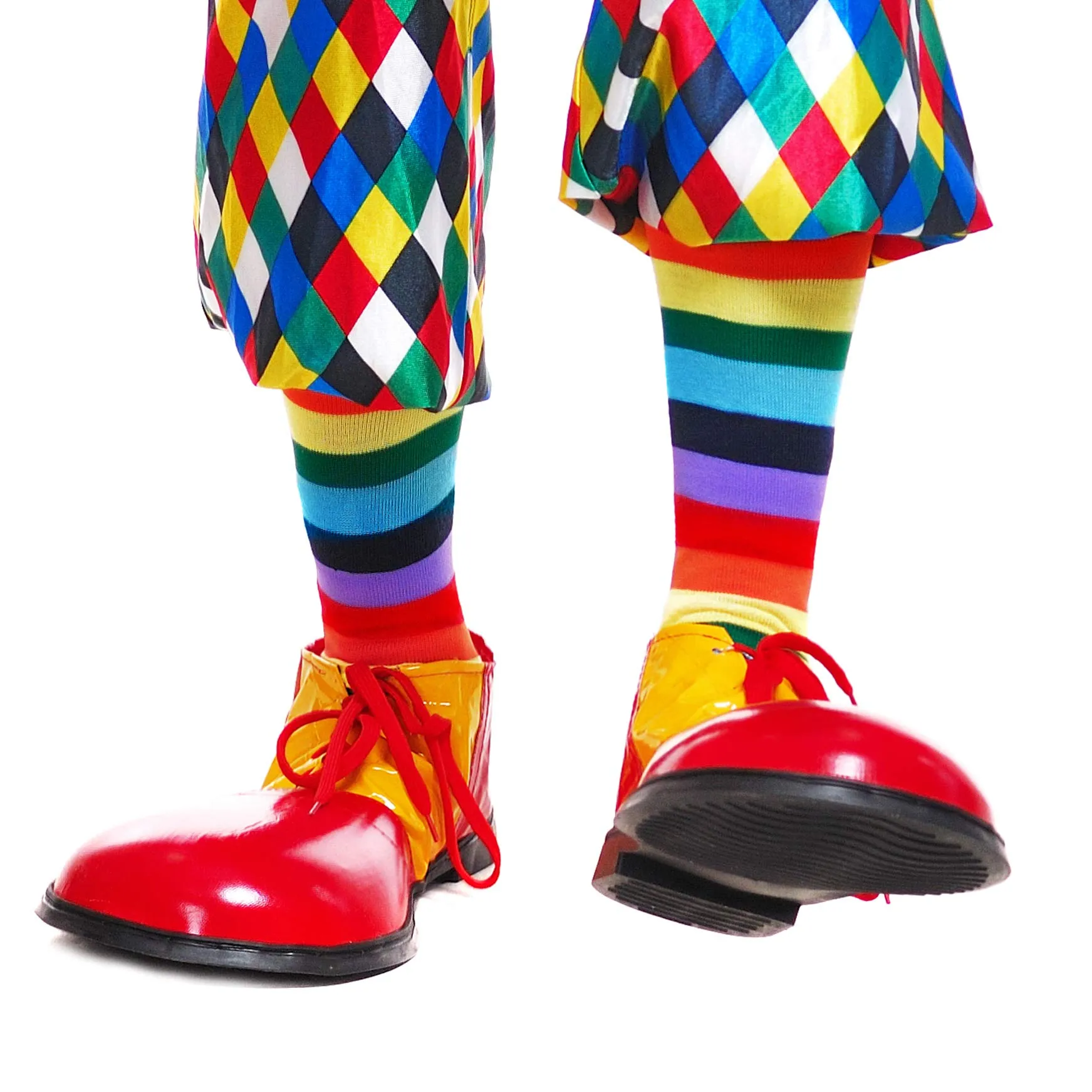 Colorful Rainbow Striped Socks - Over The Knee Clown Striped Costume Accessories Thigh High Stockings for Men, Women and Kids