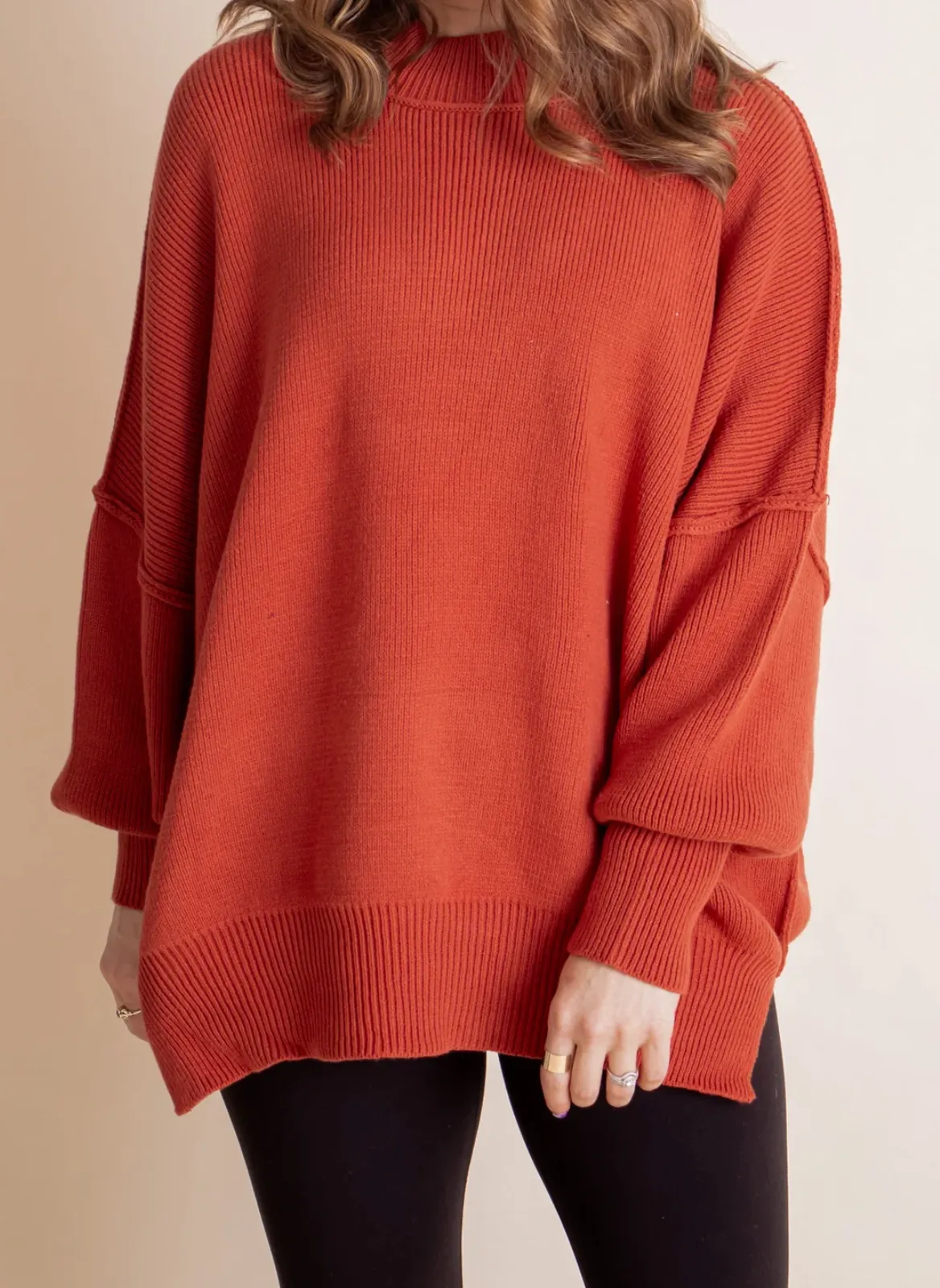 Cozy Mornings Side Sit Oversize Sweater