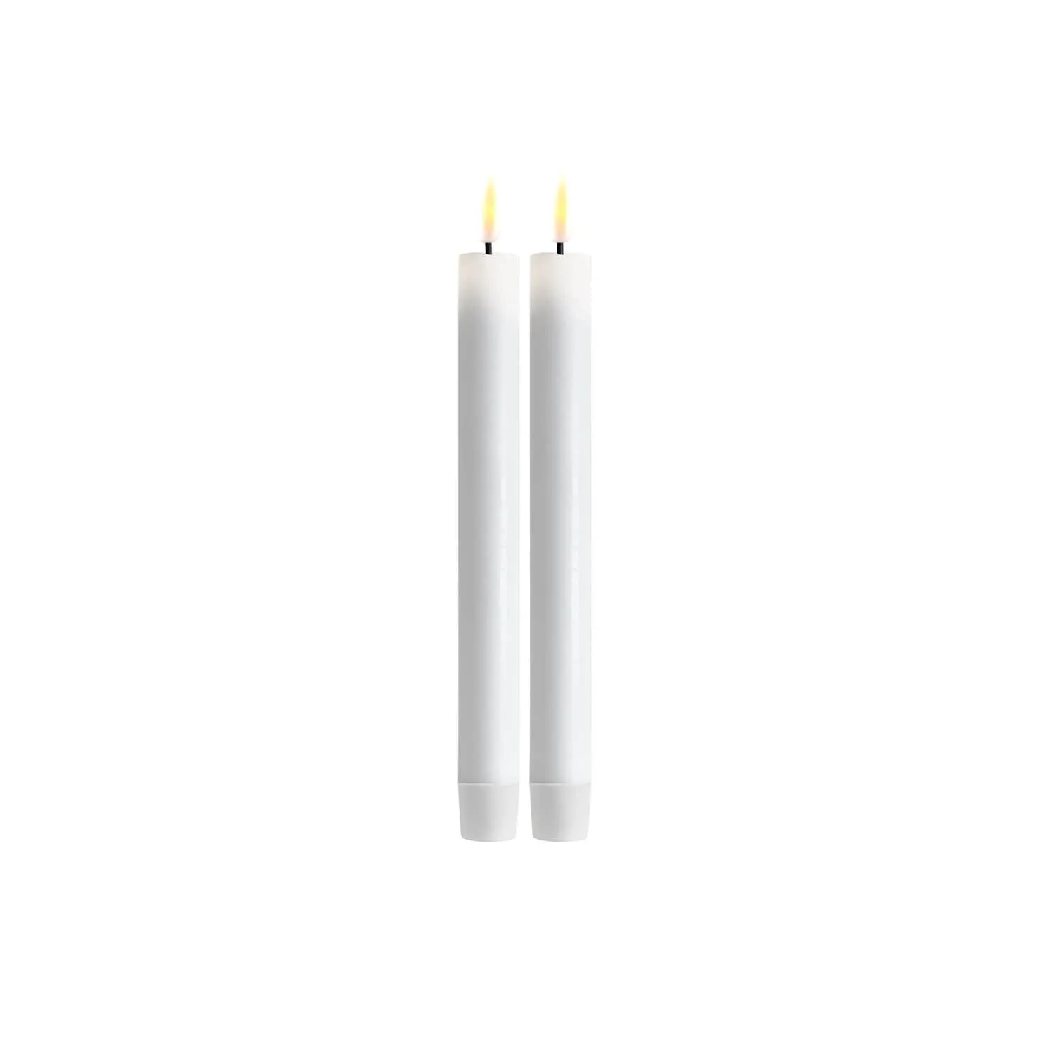 Deluxe 2-Piece LED Dinner Candle 2.2cm x 24cm - White