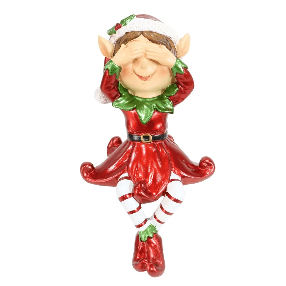 Elf Resin Stocking Holder Asst