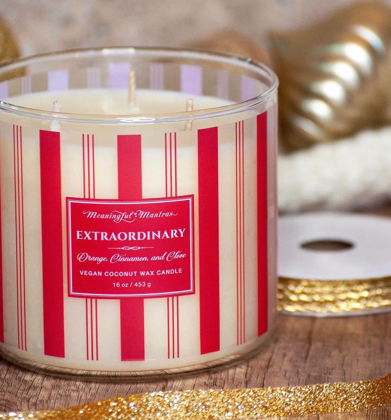 Festive 3-Wick Orange, Cinnamon, & Clove 16oz Candle