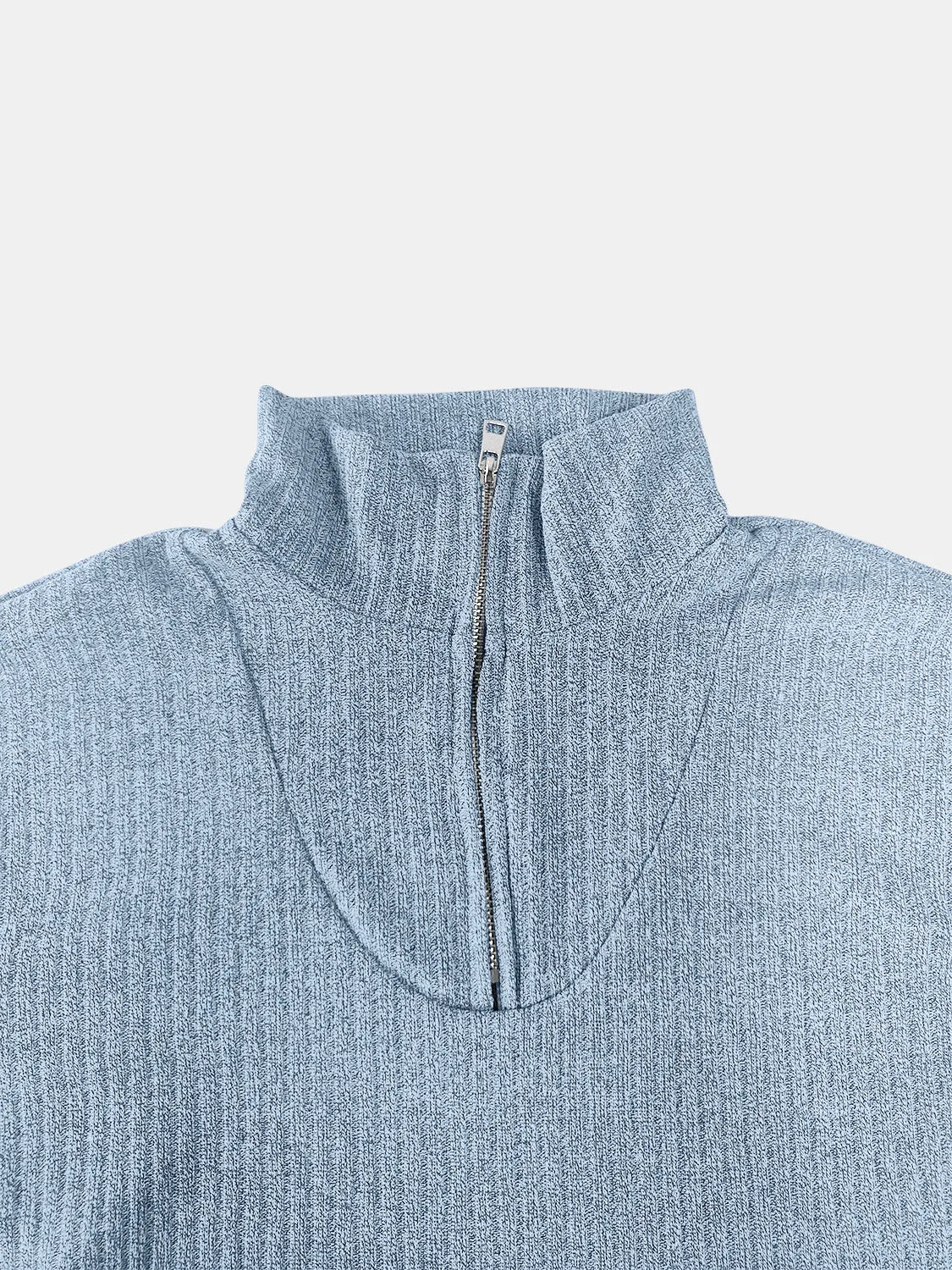 Full Size Quarter Zip Long Sleeve Top