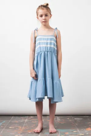 Girls Dress Tocoto Vintage Denim And Lace (Size 4 left)