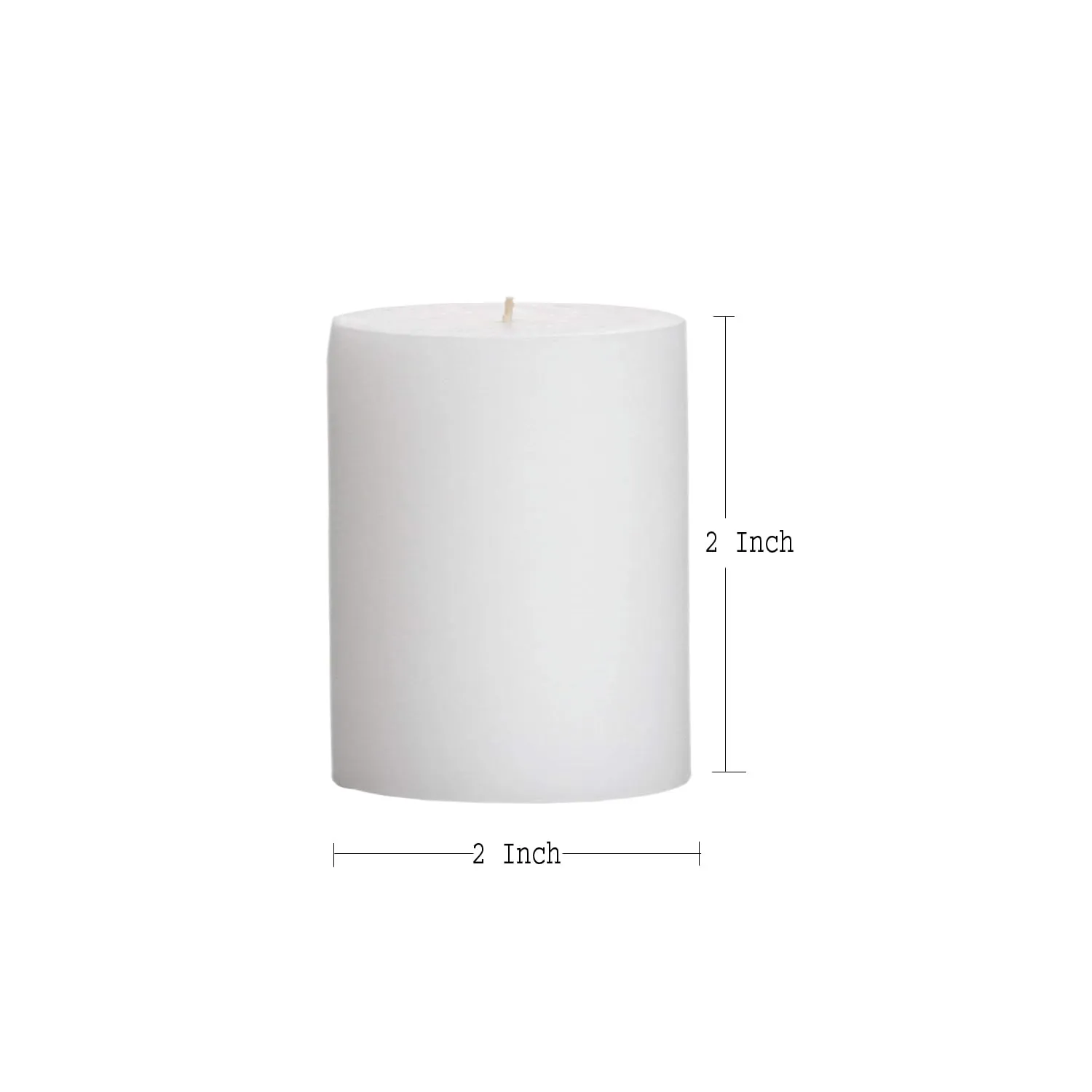 GOZZTOM Piller Candles Smoke Less for Party and Event Decoration Non-Scented White (2X2 Inch) - Pack of 5