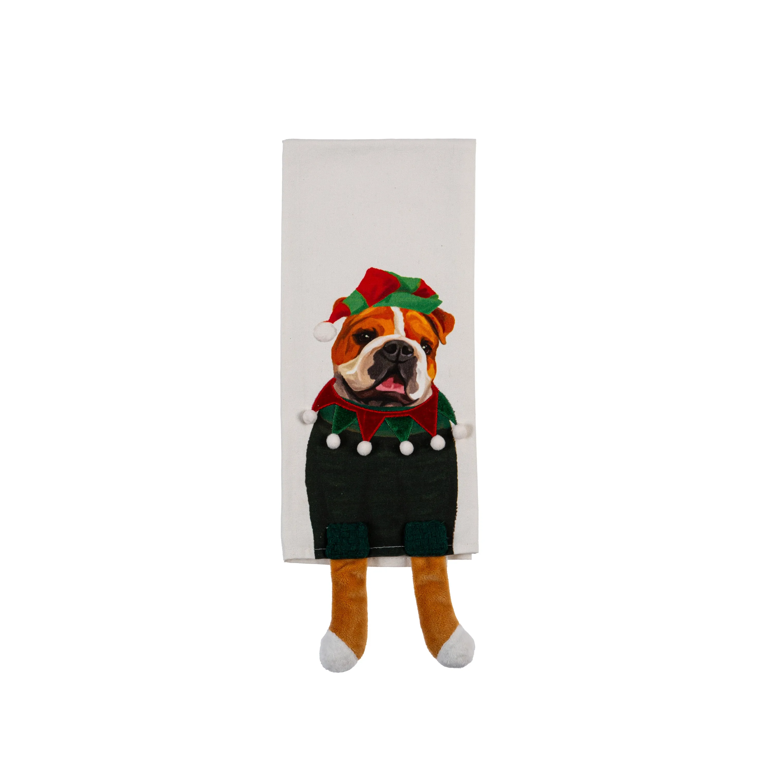 Holiday Dog Kitchen Towel with Dangling Legs