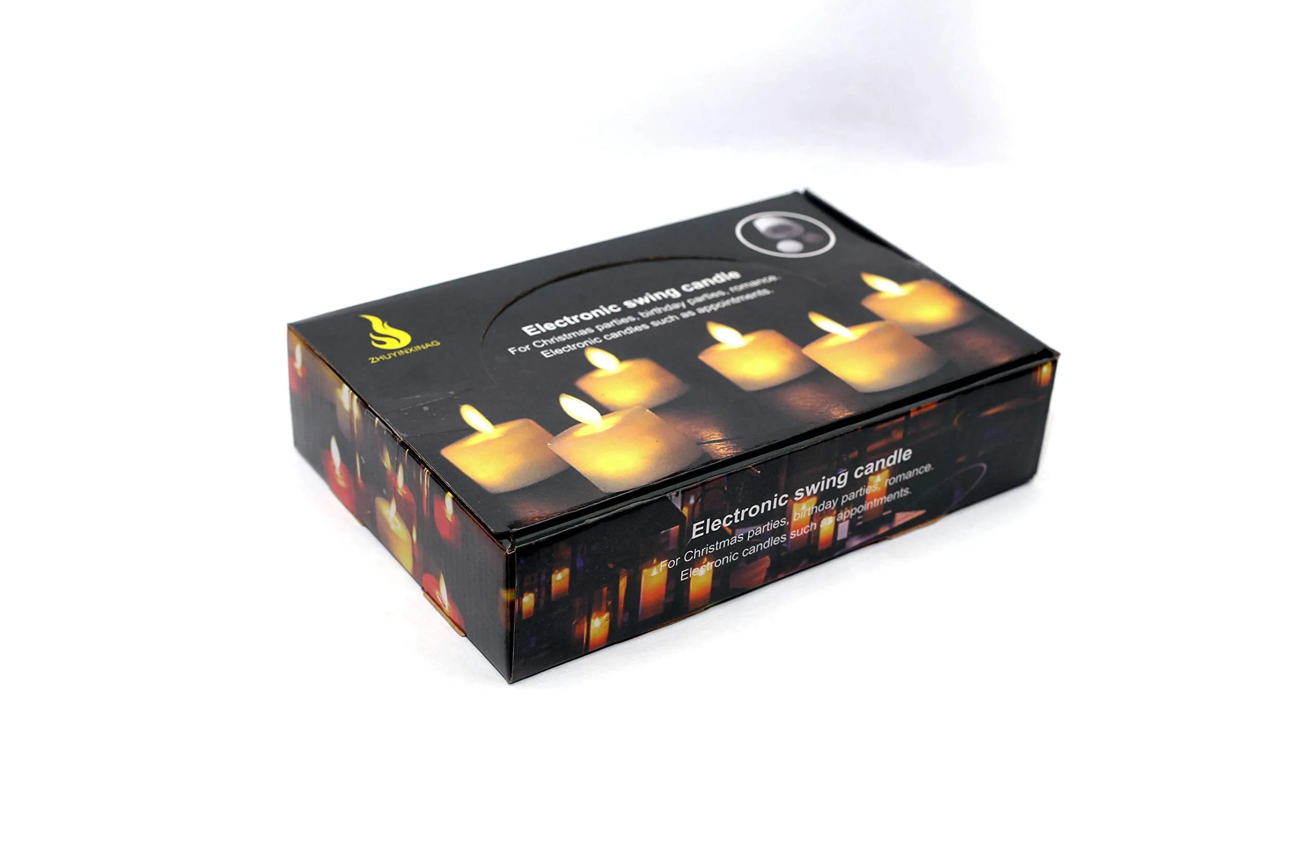 HOMEDECOR Flameless Realistic Dancing LED Flames Electric Fake Candles Flickering Battery Operated Candles, Pack of 24[12 PCS in Yellow and 12 PCS in RED]