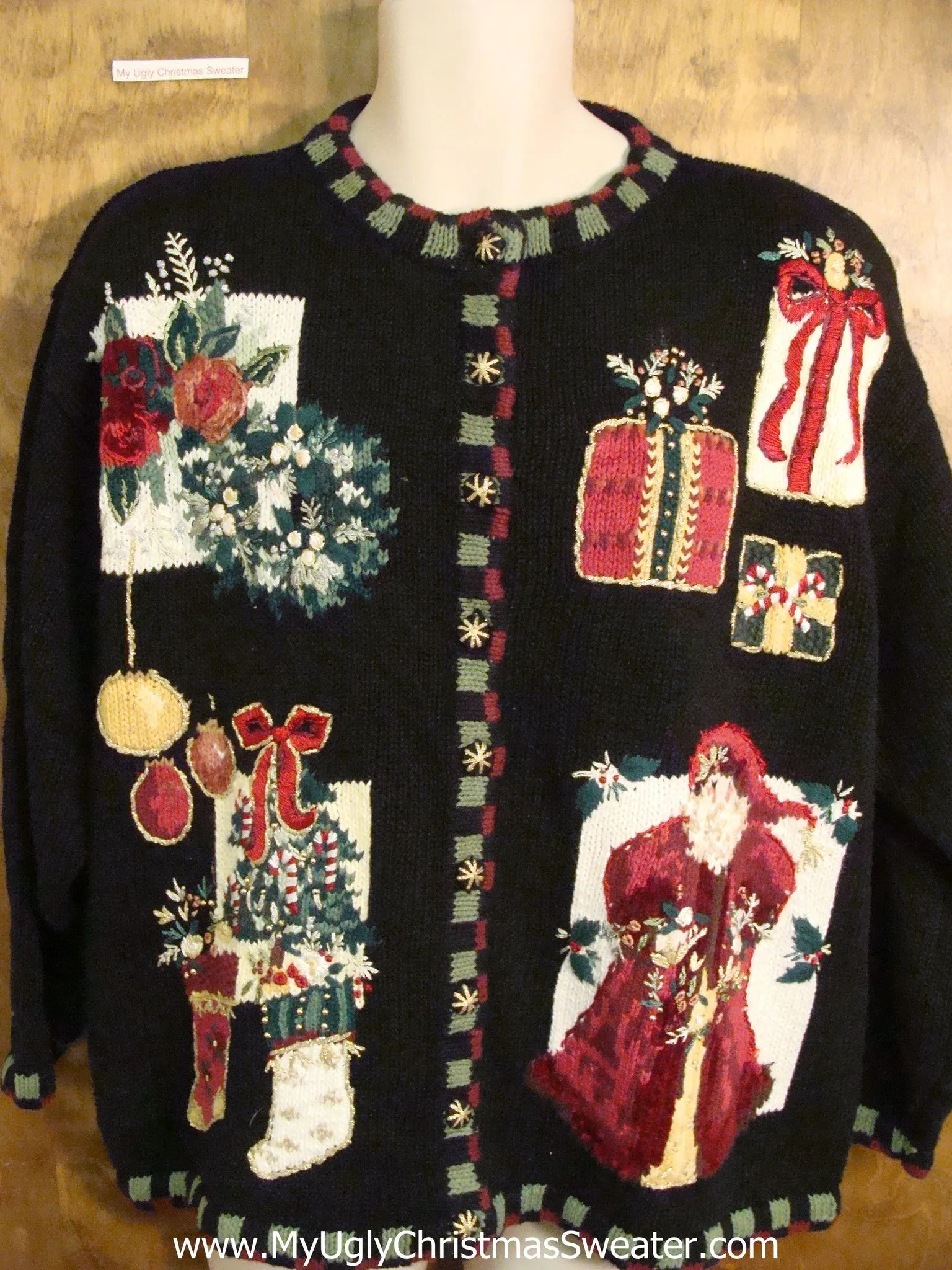 Horrible Ornate 80s Funny Christmas Sweater