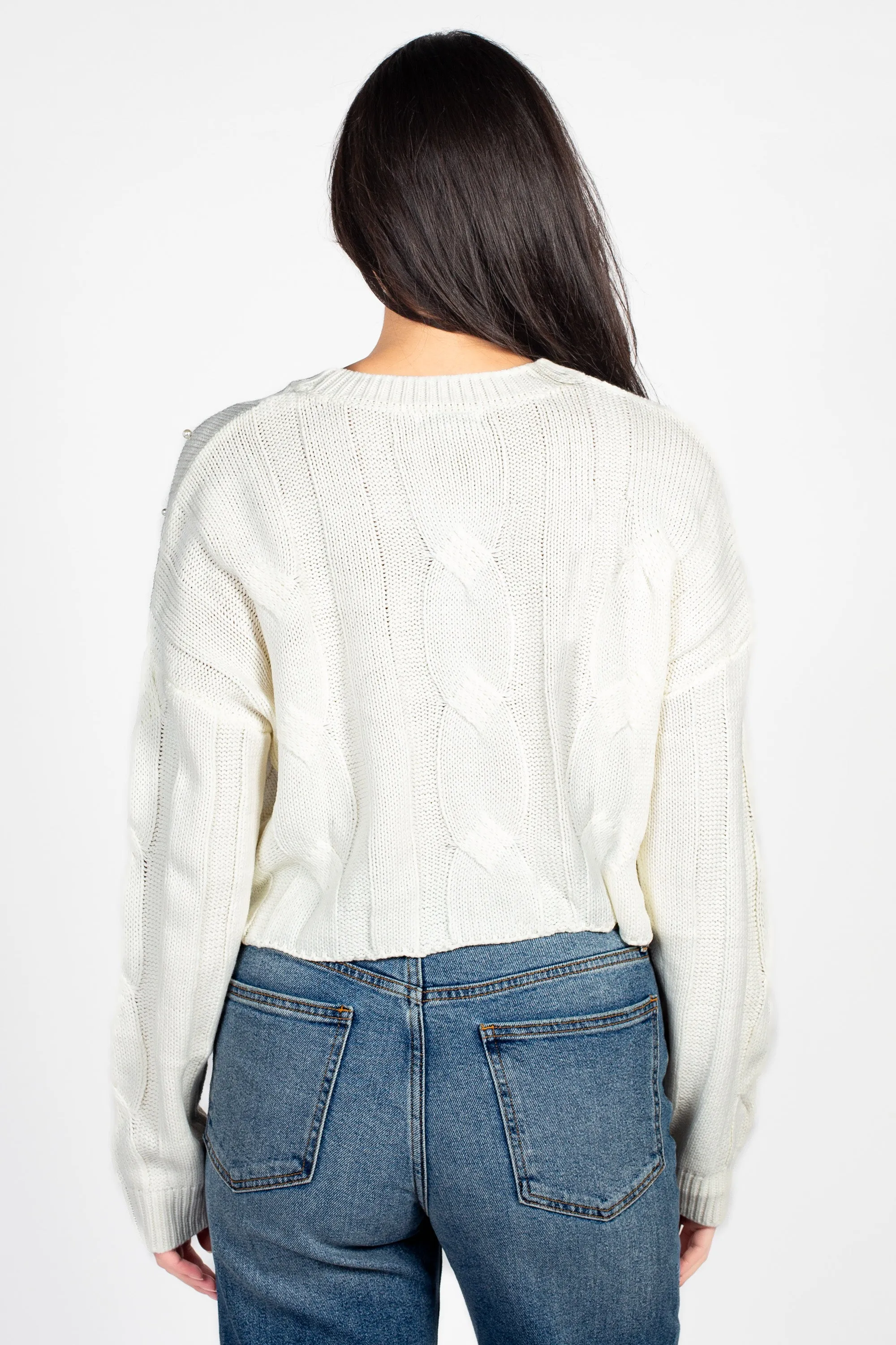 Iris Pearl Embellished Sweater