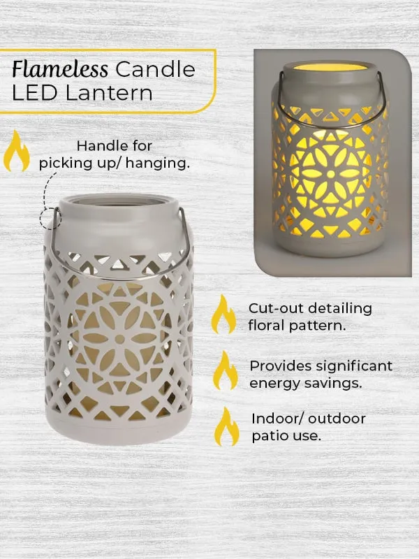 Mandala Design LED Lantern with Candle Light