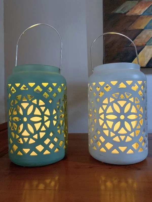 Mandala Design LED Lantern with Candle Light