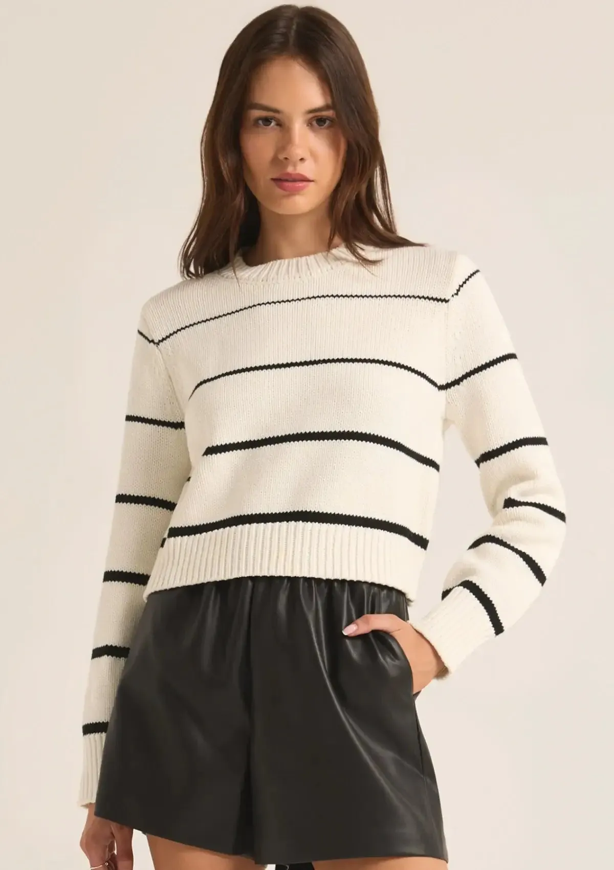 Milan Stripe Sweater - Natural