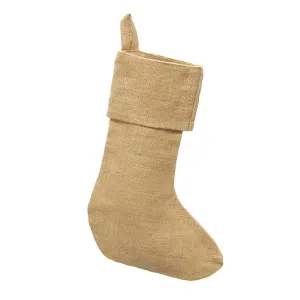 Natural Burlap Plain Christmas Stockings, 16-Inch, 6-Piece