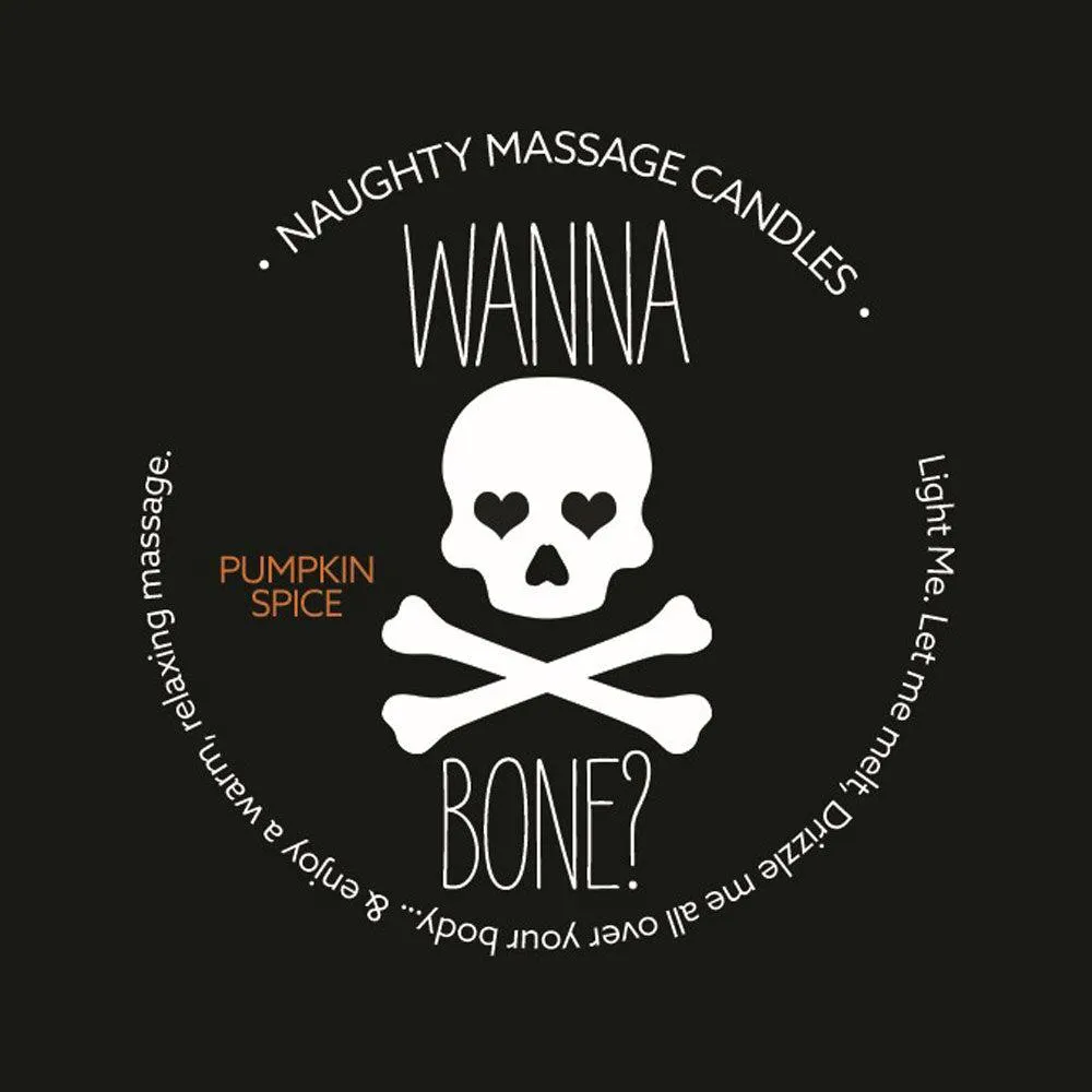 Naughty Massage Candle - Wanna Bone - Pumpkin Spice