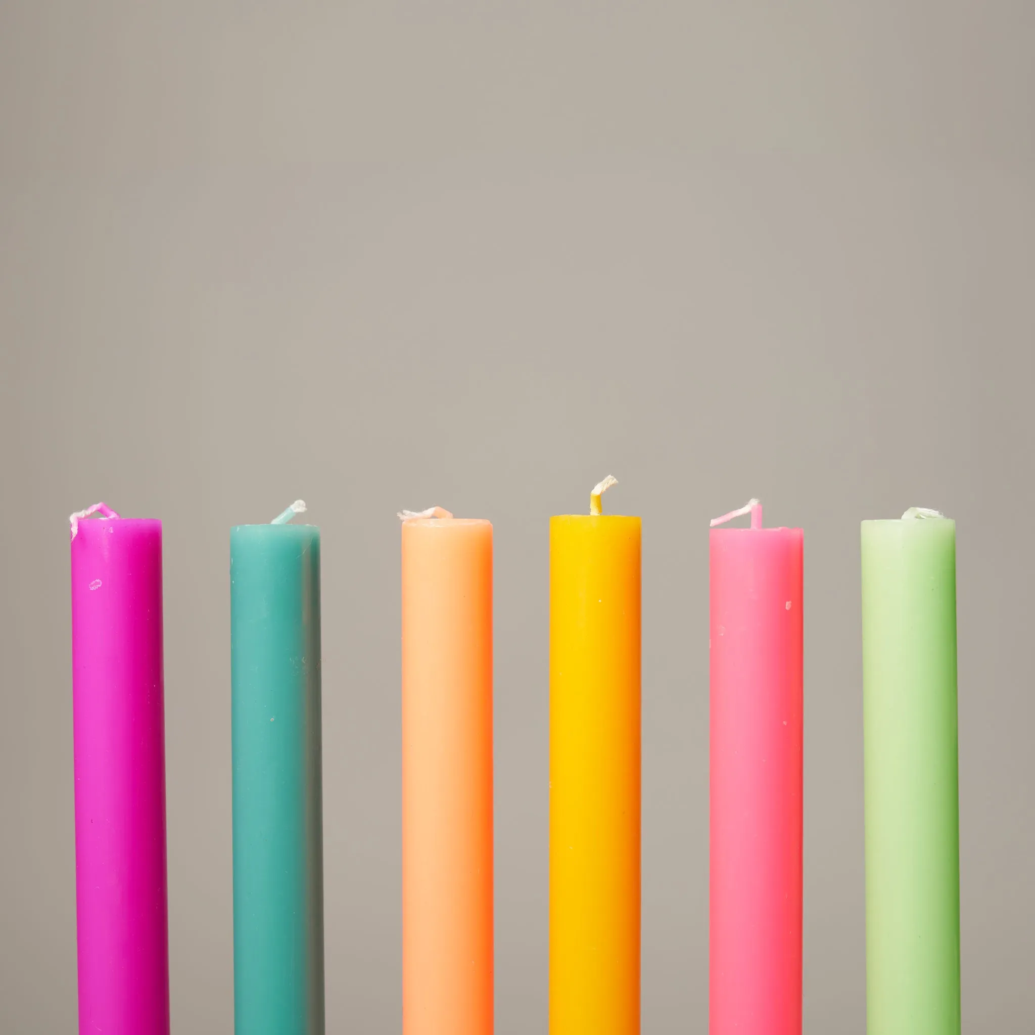 Neon Nights Box of 12 Dining Candles