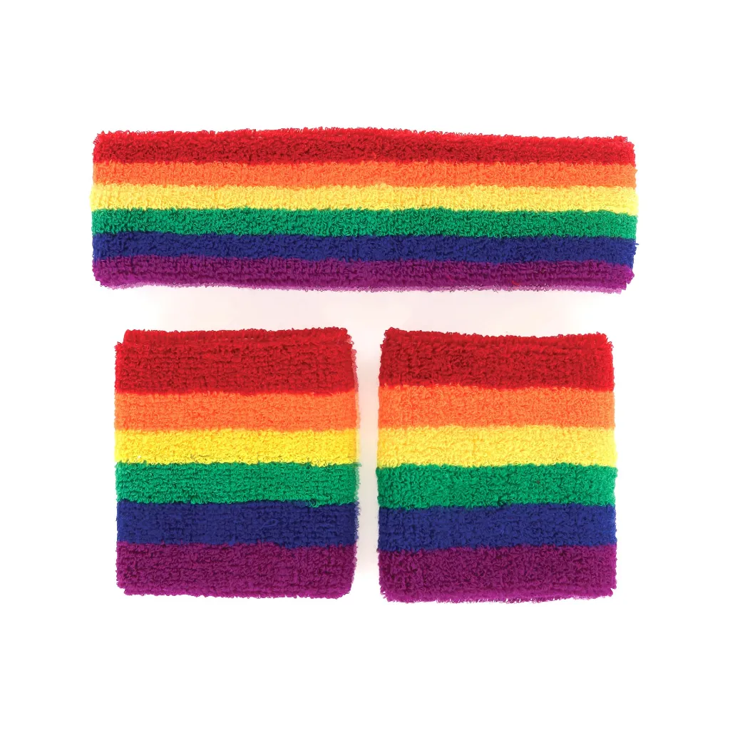 Rainbow Sweatband Set