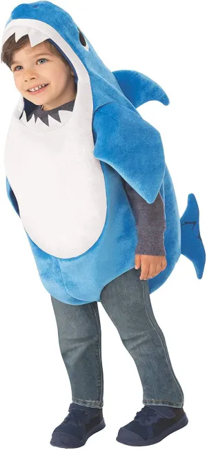 Rubie's Kid's Daddy Shark Kids Costume with Sound Chip - Blue Shark Infant Romper