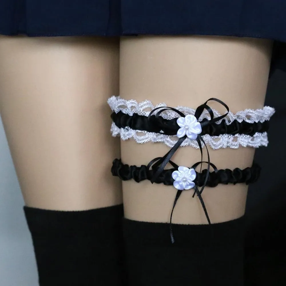 Ruffled Garter Belt Set