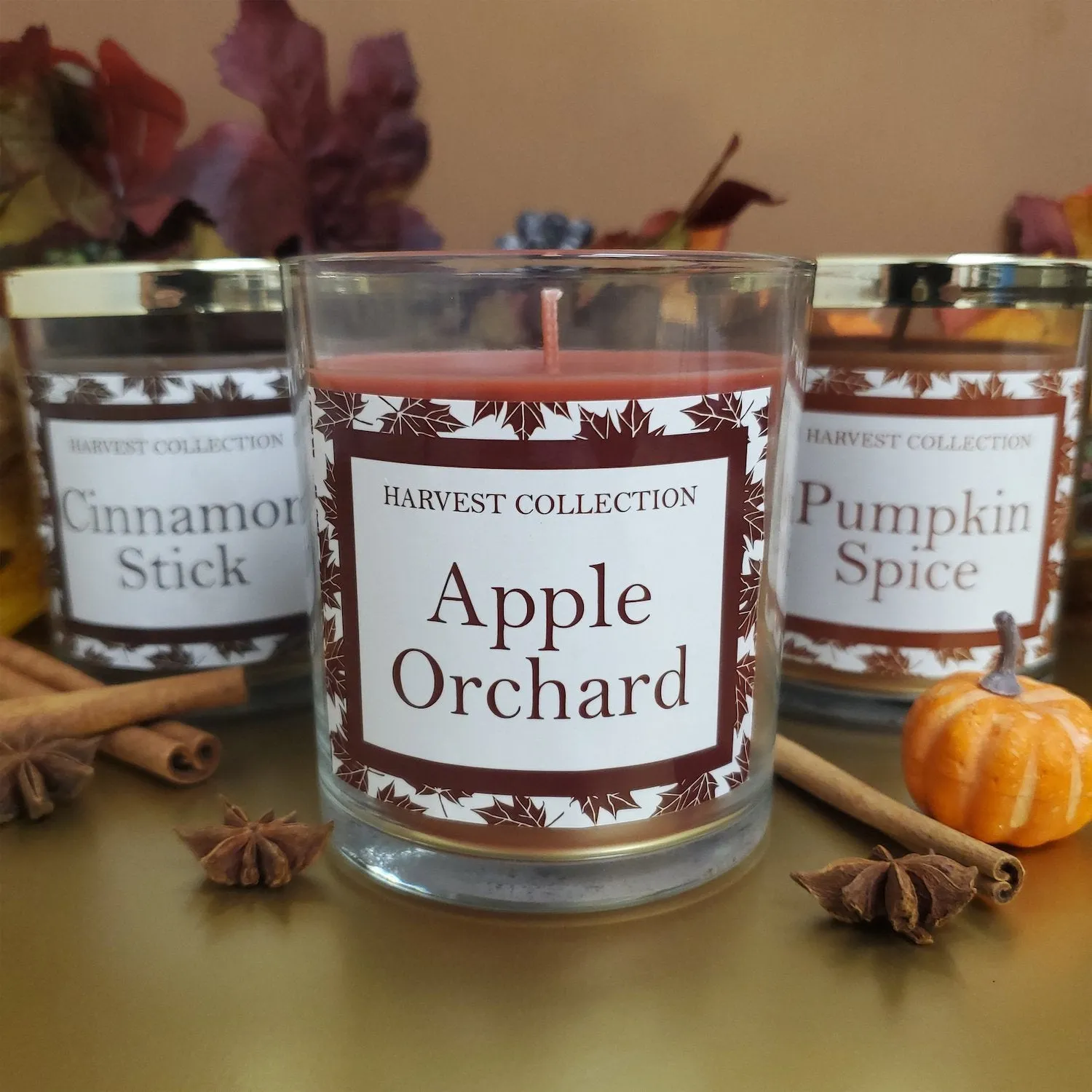 Scented Wax Candles, Harvest Collection