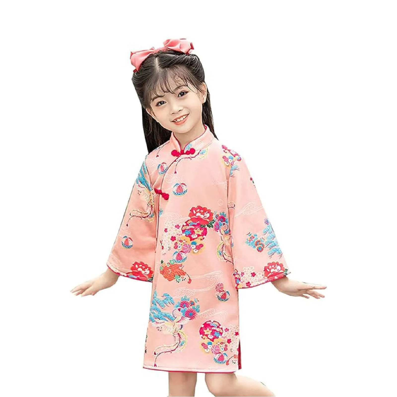 Spring New Long Sleeve Improved Cheongsam Dress