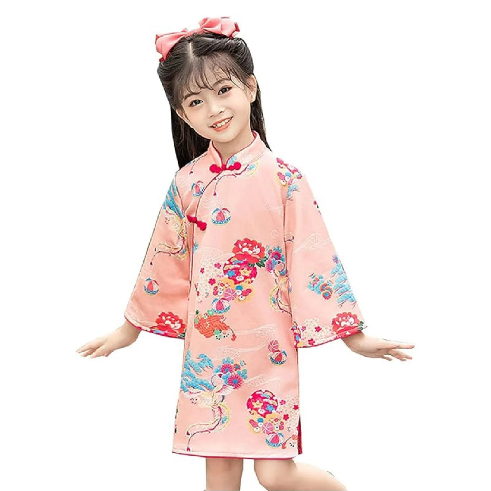 Spring New Long Sleeve Improved Cheongsam Dress