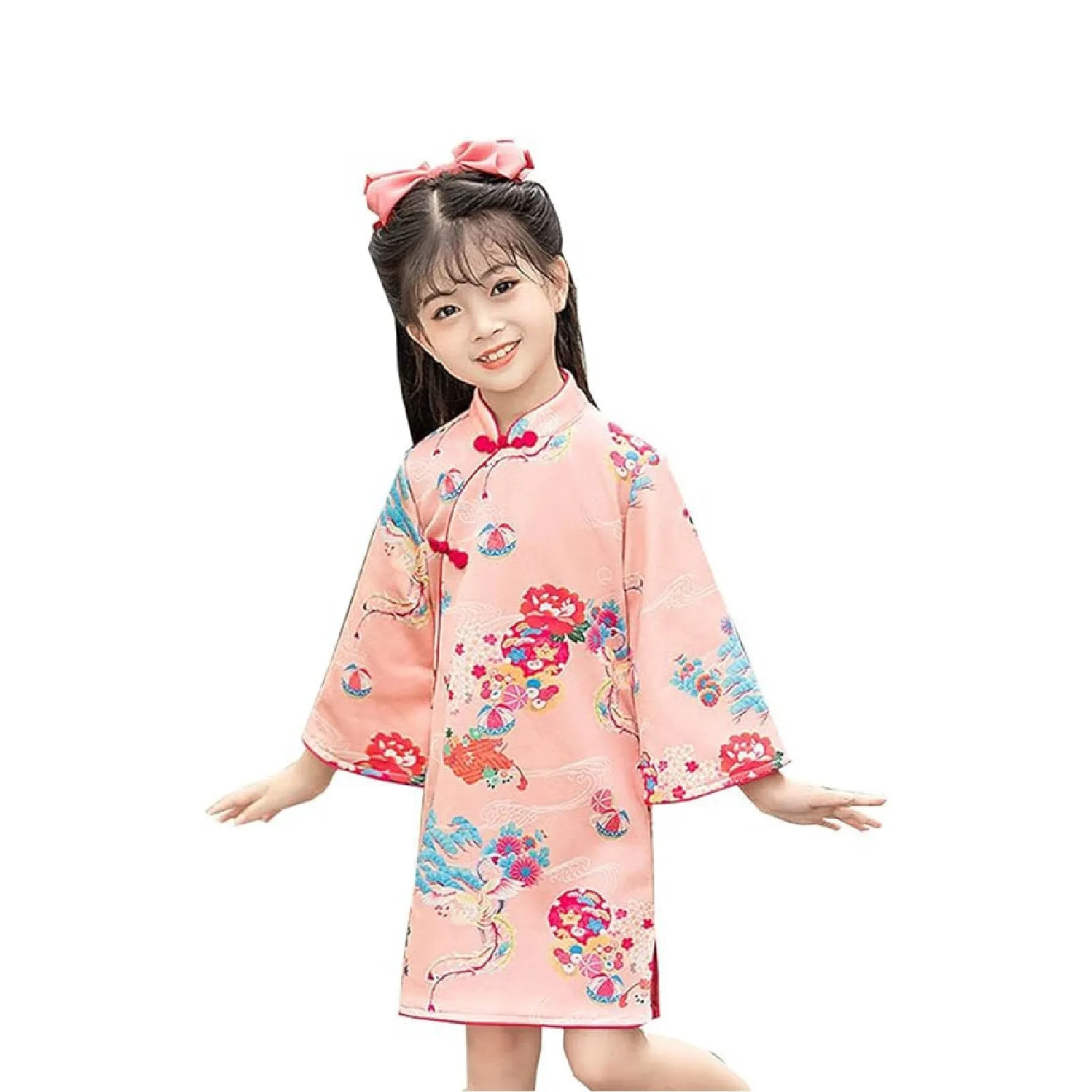 Spring New Long Sleeve Improved Cheongsam Dress