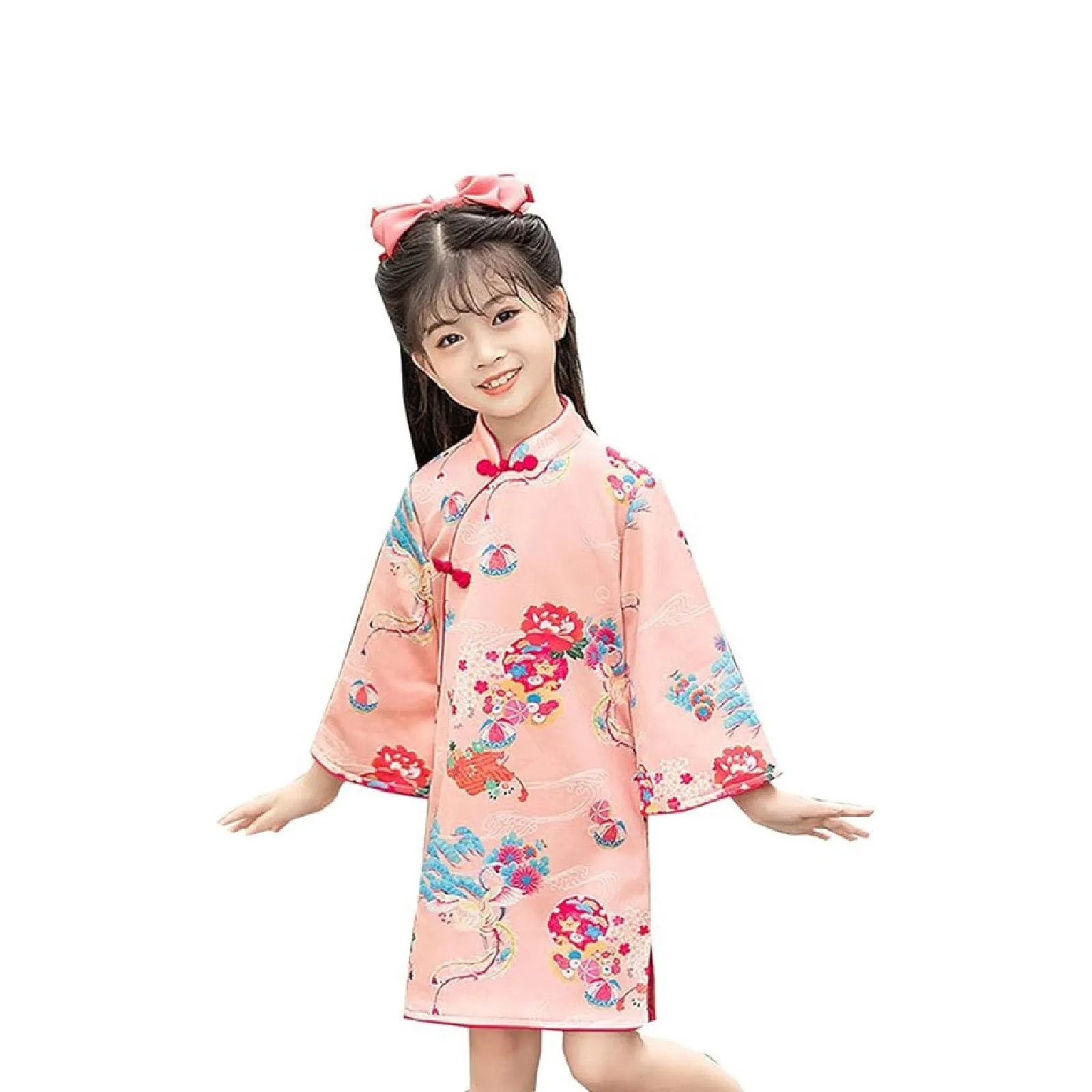 Spring New Long Sleeve Improved Cheongsam Dress