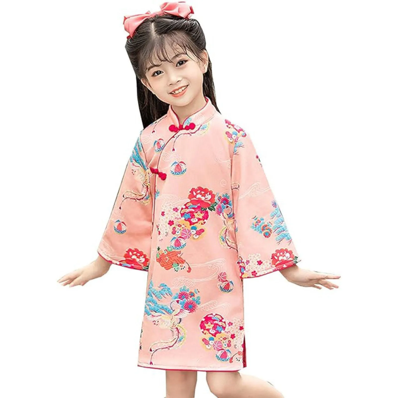 Spring New Long Sleeve Improved Cheongsam Dress