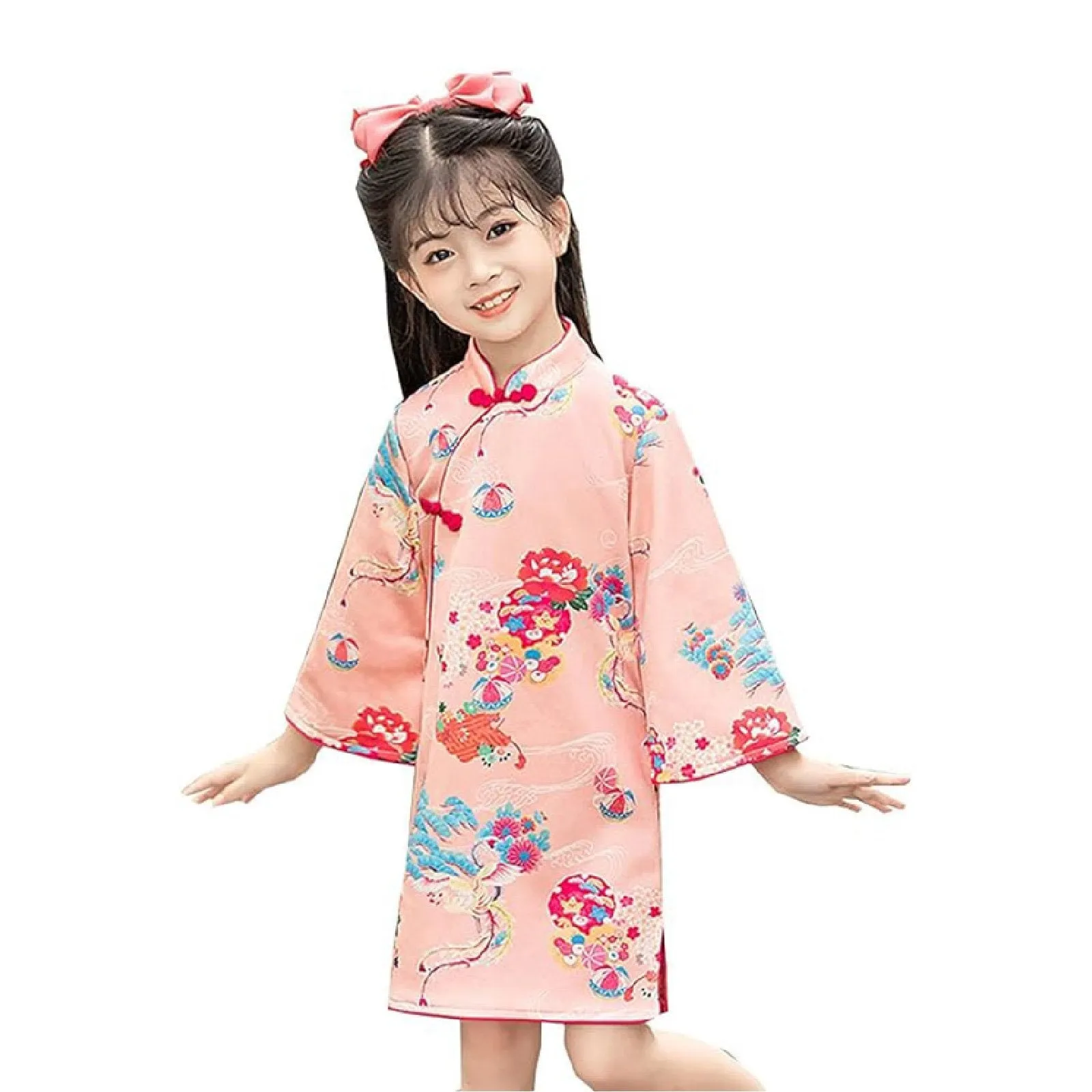 Spring New Long Sleeve Improved Cheongsam Dress