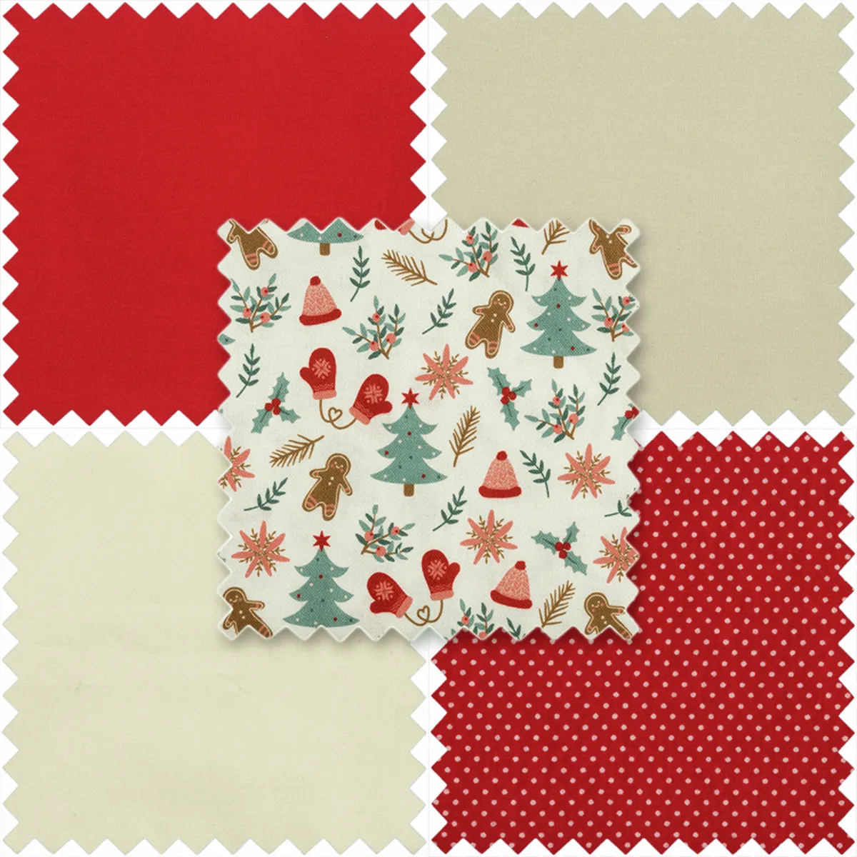 Trimits Fat Quarter Pack - Gingerbread (5 Pieces)