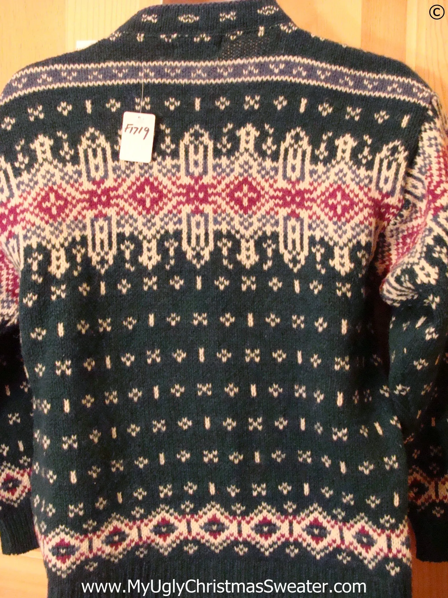 Two Sided Nordic Ornate Tacky Christmas Sweater