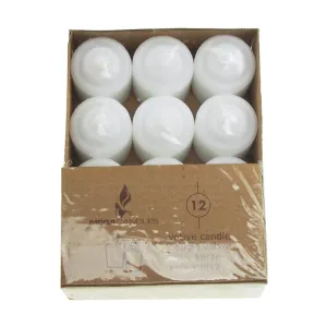 Unscented White Tealight Votive Candles, 1-3/4-Inch, 12-Piece