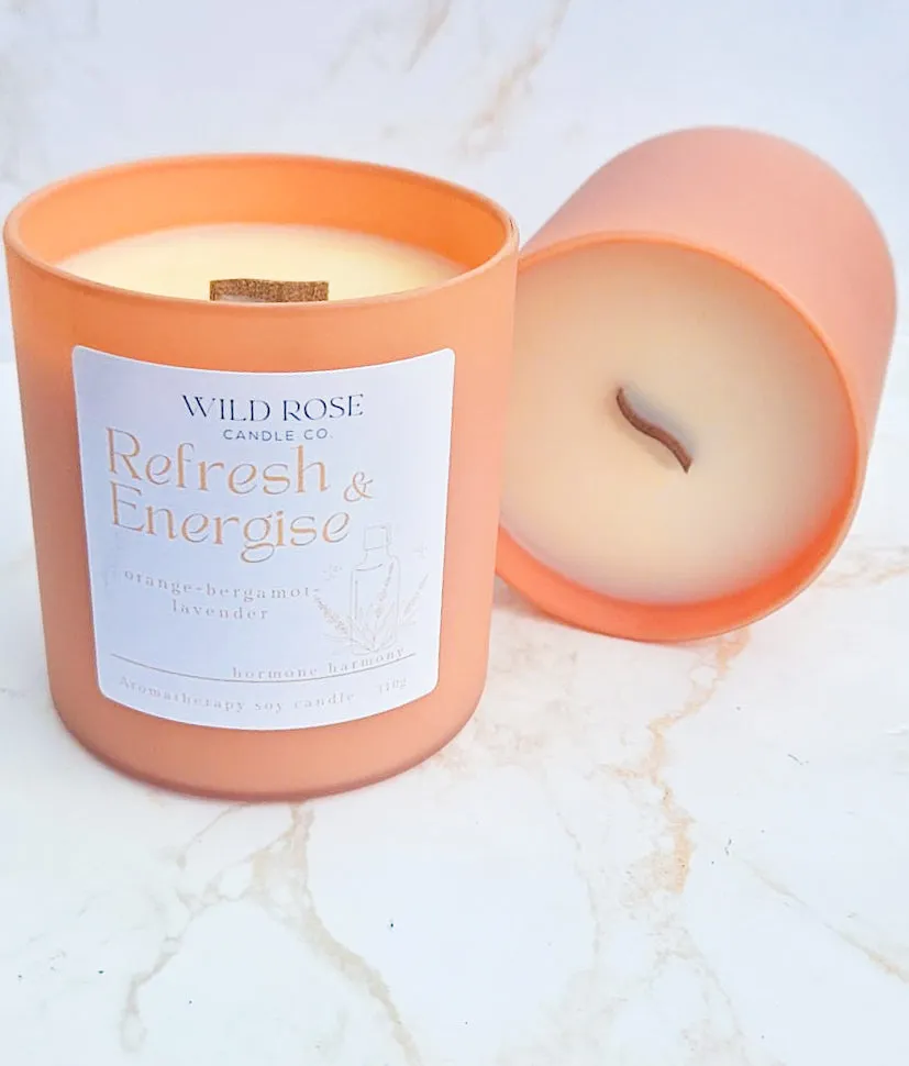 Wood Wick Aromatherapy Candle~Refresh & Energise